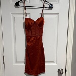 Fashion Nova Rust Mini Dress